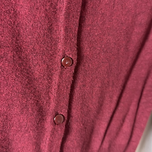 Merona Brand Maroon Red Jeweled Collar Button Up Cardigan - Picture 4 of 6